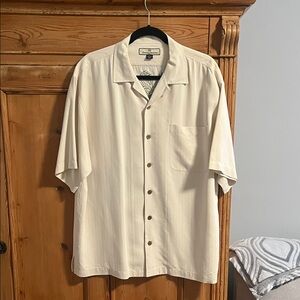 Tommy Bahama 100% Silk Embroidered Shirt